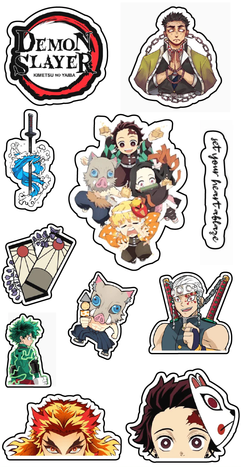 Demon Slayer Themed Stickers