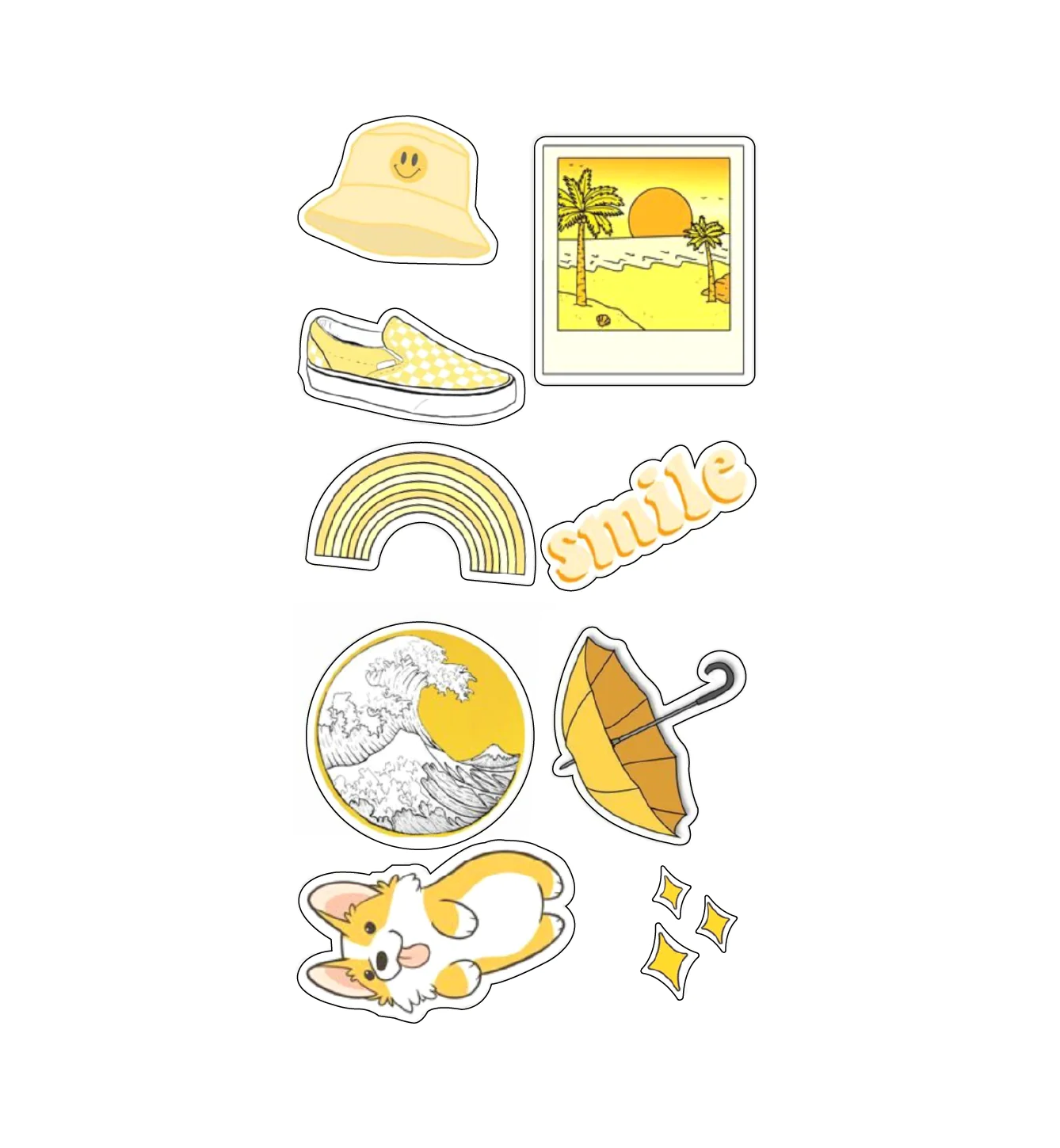 Yellow Themed Stickers