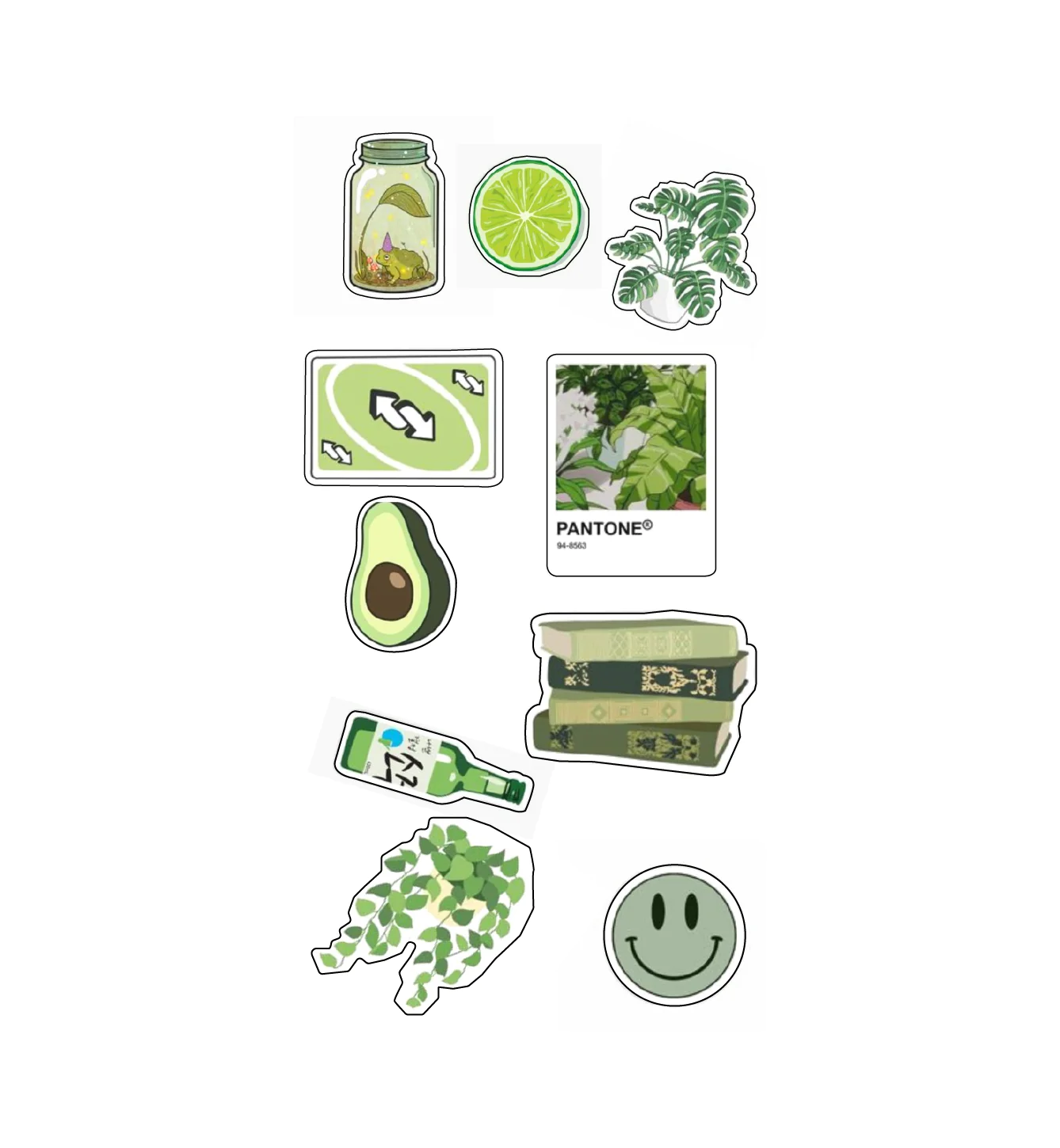 Green Themed Stickers