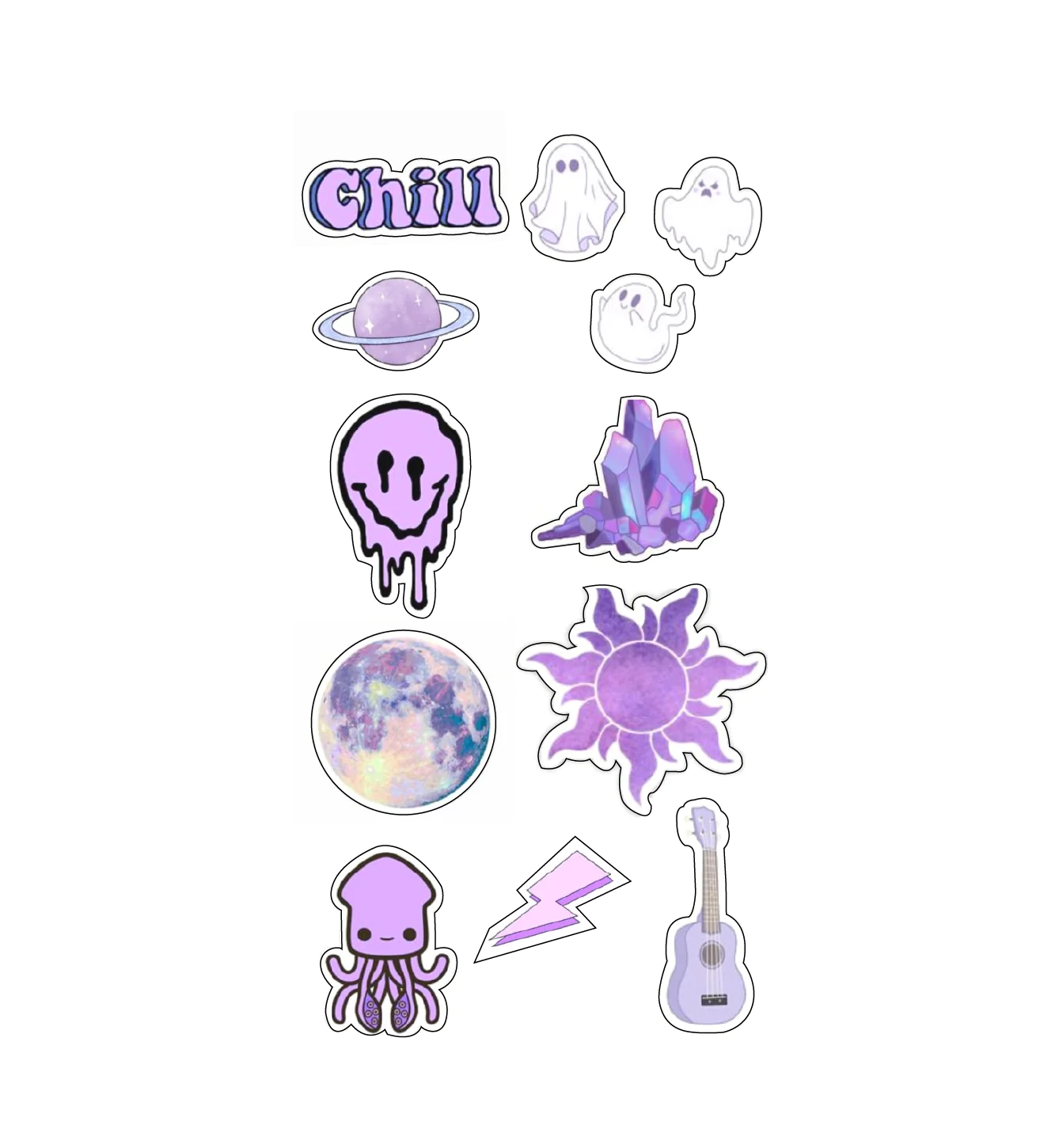 Purple Themed - Mobile Sticker