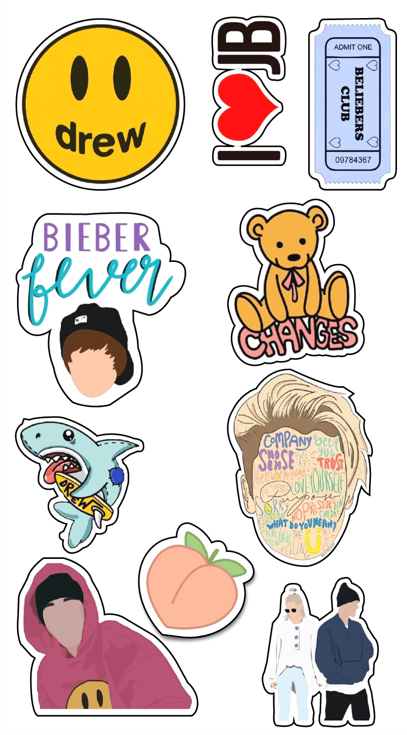 Justin Bieber Themed Stickers